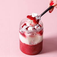 Verrine glacée - framboise & citron